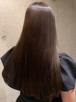 アンド アノン(and anon)&nbsp;ミルクティーベージュ アッシュ ロング ダメージレスカラー