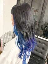 ディーカヘアーセンダイ(Di KA HAIR sendai)&nbsp;インナーカラー/ロング/ブルー/パープル/カラーバター