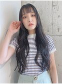 ブルーブラック/デジタルパーマ/大人可愛い