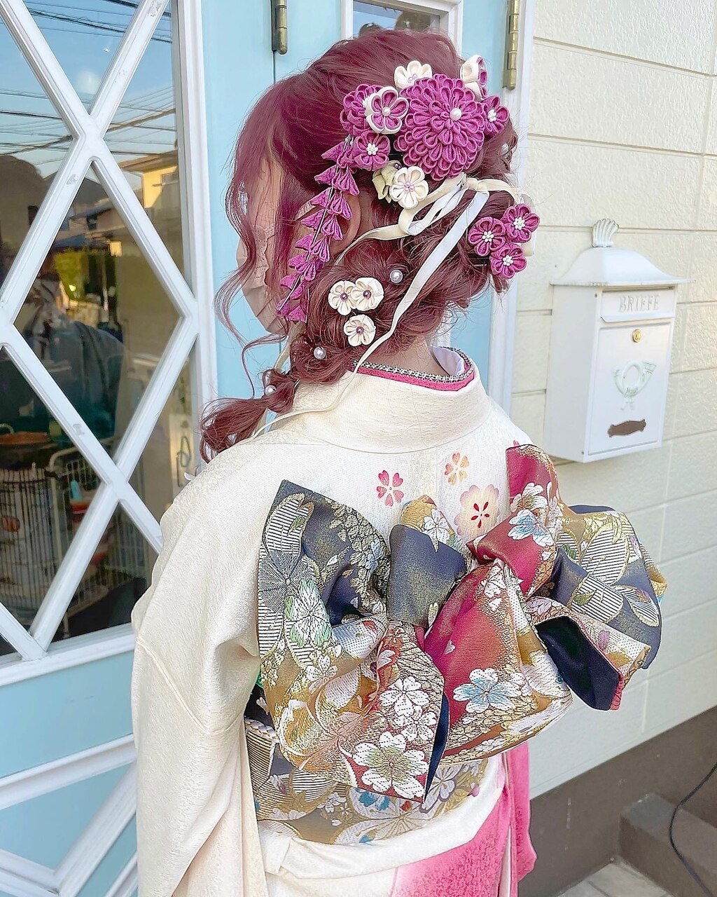 No.25 ブルー系ラプンツェル フラワーピン｜ヘアアクセサリー