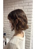 【モモカ】しっかりパーマ×コテ巻き風パーマ