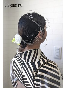 タグマル 卒業式袴水引アレンジシニヨン☆