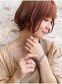 インナーグレージュ/マチルダボブ/前髪/ピンクベージュ/錦糸町