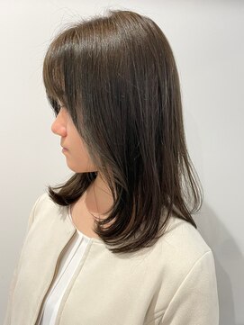 キャパ セントラル 天神 大名店(CAPA central) ワンカール　秋トレンド　オリーブグレージュカラー　透明感