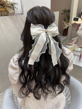 ラルム 新宿(LARME) ふわふわハーフアップアレンジ/ヘアメ/ライブヘア【Kaya】