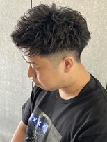 ニアウ 太田店(Niau) スパイキーショートツイストスパイラルパーマ波巻きパーマ眉毛