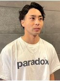 スパイラルパーマ メンズショート ビジネス 30代40代 爽やか