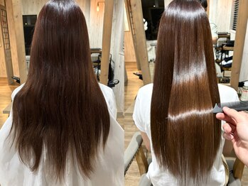 ヘブンリー(heavenly)の写真/【梅雨のジメジメに負けない】美髪ストレートで自然なサラ艶ストレートヘアに◇潤いたっぷりサラサラ髪に☆