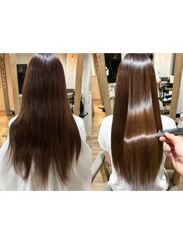 【今までで一番綺麗な髪に】美髪ストレートで自然なサラ艶ストレートヘアに◇潤いたっぷりサラサラ髪に☆