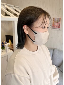 マルキーズ(marquise) 透け感ある外ハネボブスタイル【安佐南区】