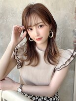 プラチナ(PLATINA) レイヤーカットくびれヘアダブルカラーミルクティーベージュ