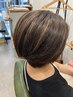 カット＋脱白髪染カラー￥10800～→￥9900