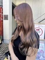 ロア 福岡天神本店(LORE)&nbsp;ダブルカラーミルクティーベージュカラーケアブリーチ韓国ボブ