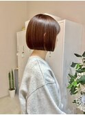 切りっぱなしボブショートボブタッセルボブ縮毛矯正ストレート