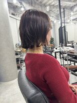 フランチェスカドットボブ(francesca.bob) ラベンダーベージュ×くくれる切りっぱなしボブ【田野剛大】梅田