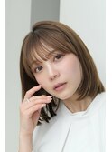 表参道レイヤーボブ髪質改善ニュアンスカラーアッシュグレー30代