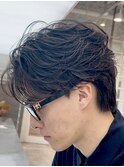 メガネ映えフェザーパーマショート◎