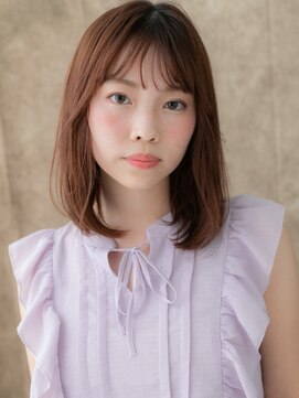 カバーヘア ブリス 志木南口駅前店(COVER HAIR bliss) チェリーレッドブリーチなし大人可愛い艶感ストレート20代30代W