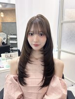 マーシュ 梅田(marshu)&nbsp;ミントベージュ*×レイヤーカット/ブリーチなし