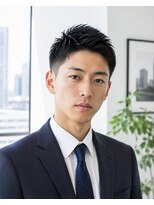 MEN's Baguz MEN'Sカット/ MEN'Sパーマ/ MEN'Sカラー 爽やかアップバングで魅せる好印象ビジネスショートヘア