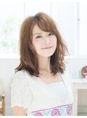 ブロー簡単☆ボリュームアップのミディアムレングス