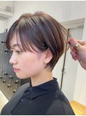 ミニショート_スリークボブ厚めバングローライト_ba282283