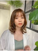 愛されニュアンスカールミディ/ブラウンベージュ
