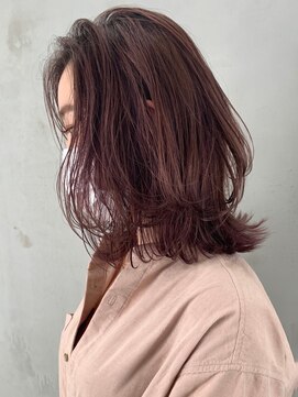 アルバム 銀座(ALBUM GINZA) ピンクラベンダー_オリーブカラーハイライトカラー_ba305932