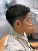 ツーブロックショートオールバックかき上げヘア<理容室>[錦糸町]