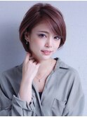 【小鳥居】シルキーベージュ大人可愛いボブショート前上がりボブ