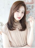 流れる上品かきあげバング×レイヤーカット【アフロート京佳】