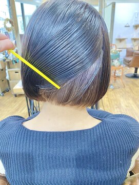 ワン エイティー ディグリース 恵比寿(180°One Eighty Degrees.) ボブ/インナーカラー/大人ボブ/ナチュラルボブ/20代/30代/透明感