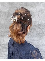 スイート ヘアデザイン(Suite HAIR DESIGN)&nbsp;ハーフアップアレンジ ボブ 結婚式