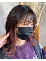 ヘアメイクエイト 丸山店(hair make No.8) << 担当: AYAKA >> インナーカラー×ピンクベージュ