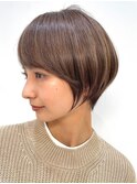 30代40代大人女性/前髪ありショートボブ/ショートヘア/髪質改善