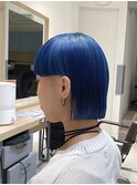【スタイル】切りっぱなし×ブルー