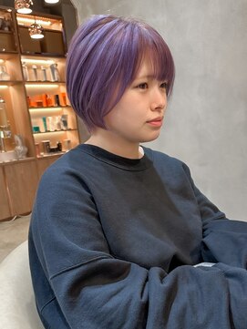 ロンド エスポワール 錦糸町(Lond espoir) 切りっぱなしボブ美髪ピンクブラウン【工藤昴】