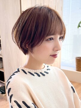 セイドット オモテサンドウ(Say. omotesando) say. マッシュショート 丸みショート アースカラー ぱっつん前髪