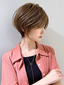 アンド ストーリーズ(&STORIES) 前髪あり耳掛け丸みくびれ大人ショートボブ20代30代40代50代＊