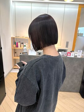 ユニ バイ マグ 長野店(Uni.by Mag) 大人ガーリー透明感暖色ブラウンベージュボブ