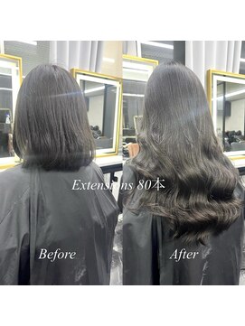 リアオオサカ テラス 梅田(Ria OSAKA terrace) ～黒髪　シールエクステ～ 【Ria 大阪 梅田】