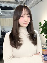 ヒョンミョン ライズバイレボ 柏西口店(hyon myon/RISEbyREVO)&nbsp;レイヤーカット/似合わせカラー/オリーブベージュ