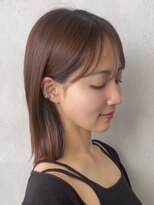 ノイ(noi)&nbsp;顔周りレイヤーカットくびれヘアミルクティーベージュカラー