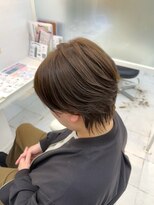 キャパ(CAPA)&nbsp;小顔ワンレンボブルフベージュ黒髪ハイライト2