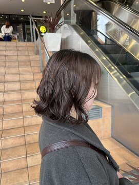 ウノプリール 茶屋町店(unopulir) コテ巻き風ボブパーマ☆くびれボブミディアム外はねパーマ