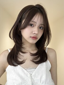 アイトーキョーエス 渋谷(AI TOKYO S) ハッシュカットショコラブラウンレイヤーカット顔周りカット渋谷