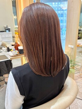 グリッター 仙台中央店(GRITTERs) 縮毛矯正 艶髪 ミディアム レイヤーカット グレージュカラー