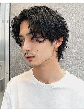 オンク 新宿(onk) 黒髪/グレーベージュ/レイヤーロング/前髪パーマ[新宿駅]