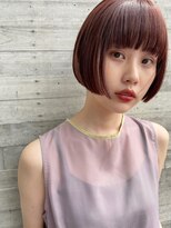 トリッカ 銀座(tricca)&nbsp;ピンクブラウン/ボブ/顔まわりレイヤー/前髪/イメチェン