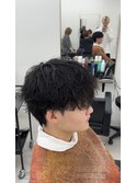 緩め波巻きパーマ 本厚木美容室 メンズパーマ